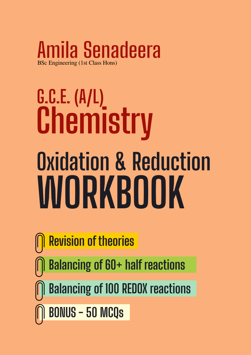 G.C.E. (A/L) Chemistry β Oxidation & Reduction Workbook